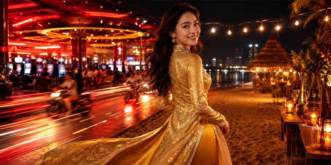 Phụ nữ áo dài tại Buôn Ma Thuột xem thông tin cá cược trên điện thoại