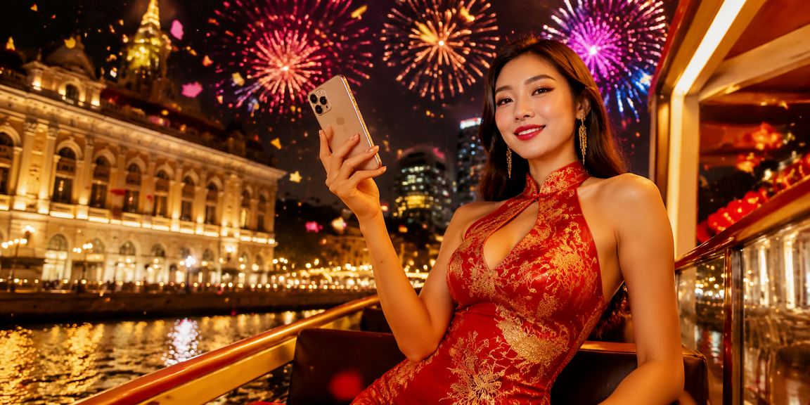 Không khí lễ hội tại Hà Nội với băng rôn đăng ký nhận thưởng jackpot theo mùa