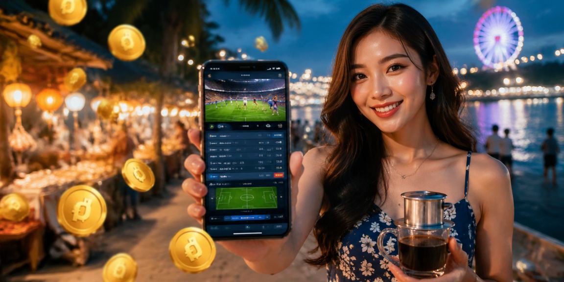 Người chơi thưởng thức cà phê và đặt cược thể thao trực tuyến tại Phú Quốc Việt Nam